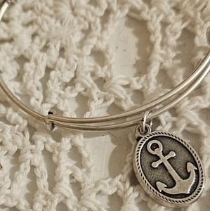 Alex and Ani Anchor Nautical Boat Bangle Charm Bracelet